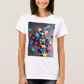 T-Shirt Étoiles Colorées (Devant)