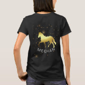 T-shirt Étoiles de cheval d'or Monogramme équestre (Dos)