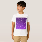 T-shirt Étoiles de pourpre et blanches, modèle (Devant entier)