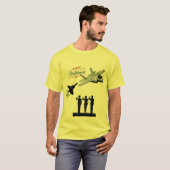 T-shirt Étoiles de sacrifice jaune (Devant entier)