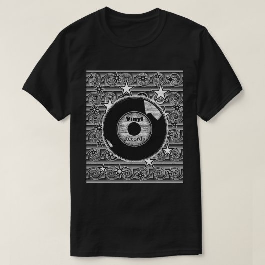 T-shirt Étoiles de vinyle (Design devant)
