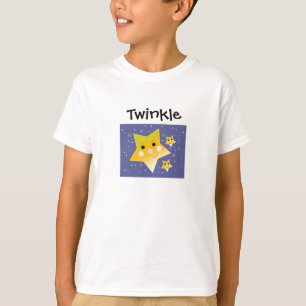 T-shirt Étoiles dorées sur fond de ciel bleu