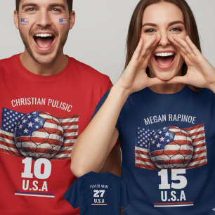 T-shirt Étoiles et bandes de stars de football USA Art gra