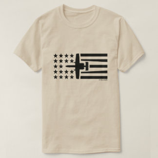 T-shirt Étoiles et rayures A-10 - Noir