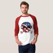 T-shirt Étoiles et traits crâne (Devant entier)