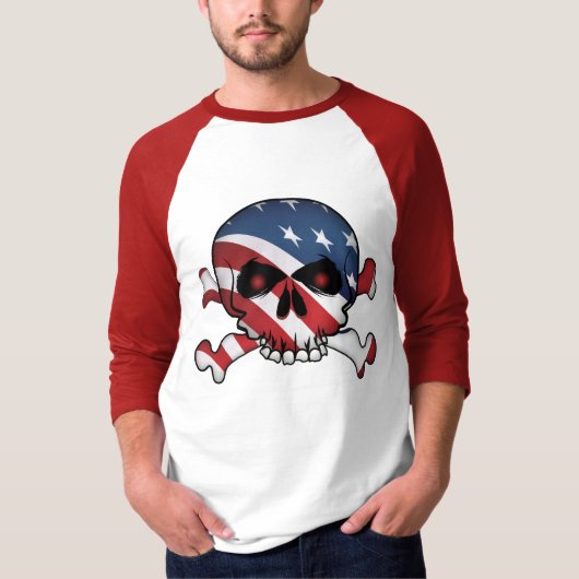 T-shirt Étoiles et traits crâne (Devant)