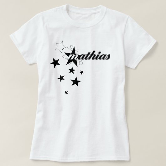 T-shirt Étoiles filantes - habillement de Mathias (Design devant)