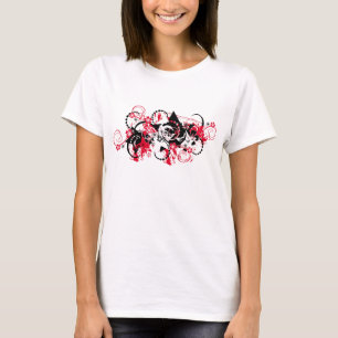 T-shirt étoiles florales de grunge