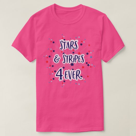 T-shirt Étoiles rayures 4 jamais (Design devant)