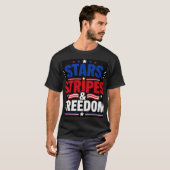 T-shirt Étoiles Voyages & Liberté (Devant entier)