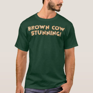 T-shirt Étonnante vache Brown