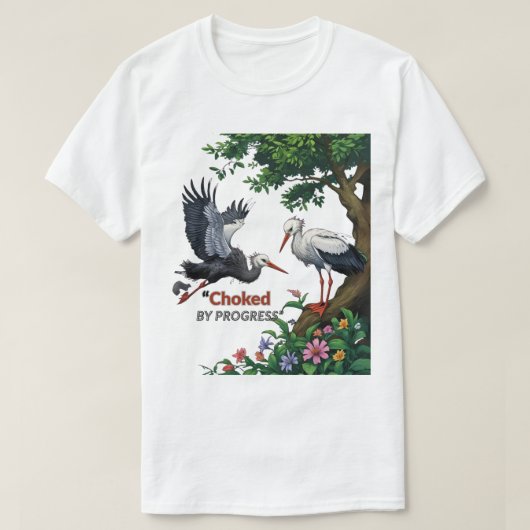 T-shirt Étouffé par le progrès (Design devant)