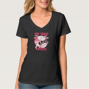 T-shirt Étrange Mon Animal Spirituel Est Un Axolotl