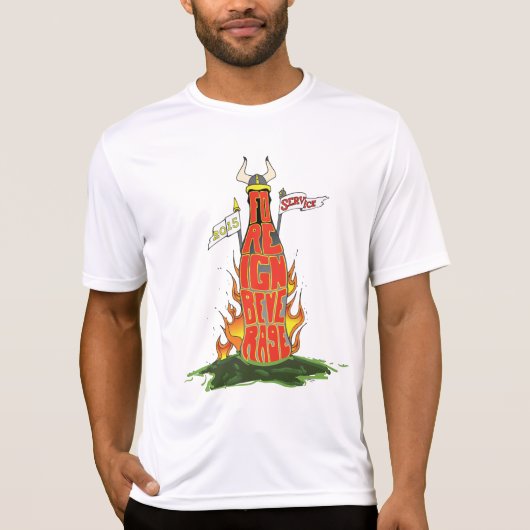 T-shirt étranger d'équipe de service de boisson (Devant)