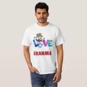 T-shirt Être Appelé Granma Snowman Drôle (Devant entier)