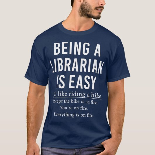 T-shirt Être Bibliothécaire Est Facile (Devant)
