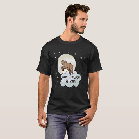T-shirt Être Capable Tirer Capybara Mème Cute Capybara Ani (Devant entier)