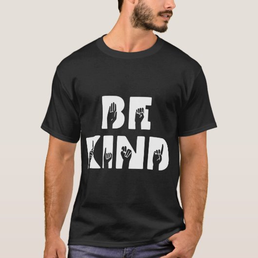 T-shirt Être comme ASL Langue des Signes Interprète Sourd (Devant)