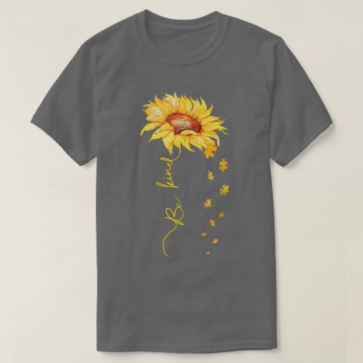 T-shirt Être comme Tournesol Puzzle Pièces Sensibilisation (Design devant)