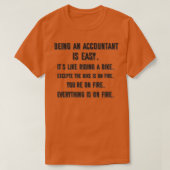 T-shirt Être comptable est facile itx27s comme conduire un (Design devant)