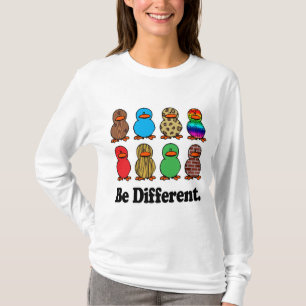 T-shirt être différent canards motifs drôles