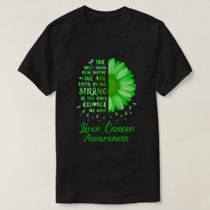 T-shirt Être fort Fleur de la marée Vert du foie Sensibi