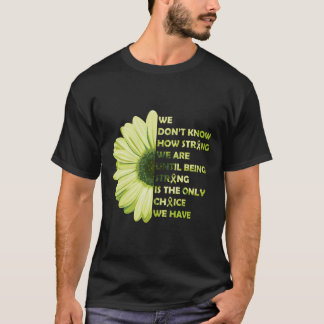 T-shirt Être forte Fleur verte non Hodgkin Lymphoma Awa