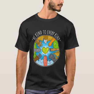 T-shirt Être Gentil À Tous Les Types Pour Végétariens Végé