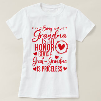 T-shirt Être Grand-Mère Est Un Honneur Être Grand-Mère