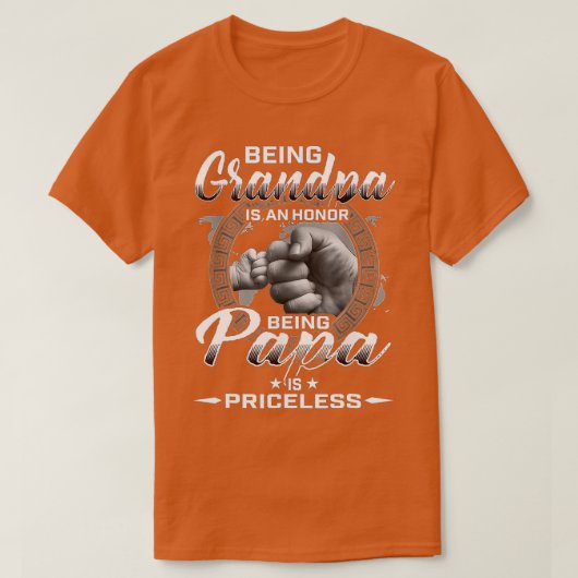 T-shirt être grand-père est un honneur étant papa est ines (Design devant)