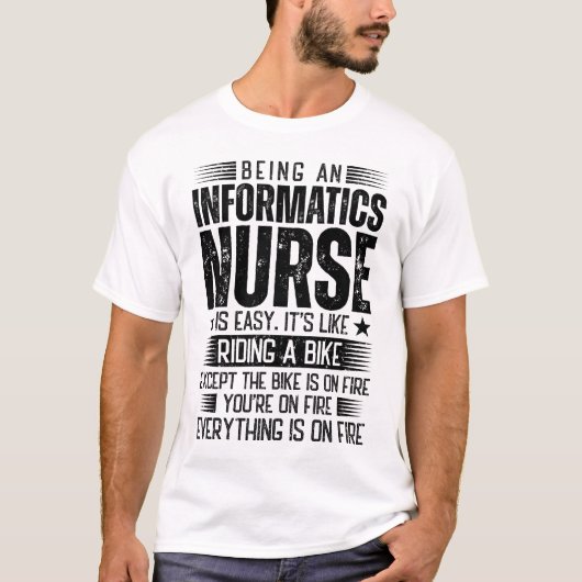 T-shirt Être Infirmière En Informatique Est Facile (Devant)