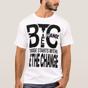 T-shirt Être Le Changement – Conception de typographie d'i