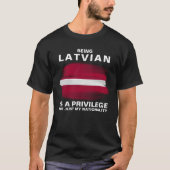 T-shirt Être Letton est un privilège (personnalisation) (Devant)
