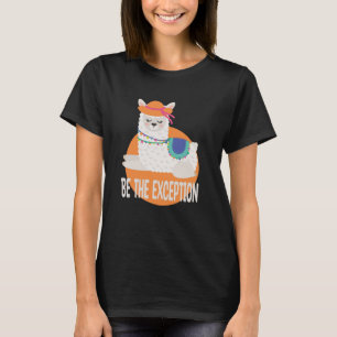 T-shirt Être L'Exception Kawaii Funny Llama White & Orange