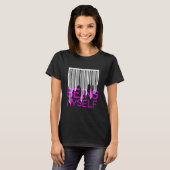 T-shirt Être Moi-Même Code-Barres Dit Vaporwave Aesthétiqu (Devant entier)