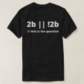 T-shirt Être ou non programmer Shakespeare (Design devant)