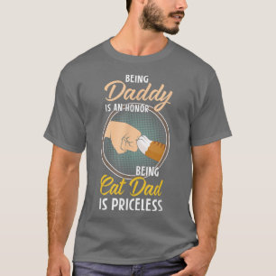 T-shirt Être Papa Est Un Honneur Être Chat Papa Est Inesti