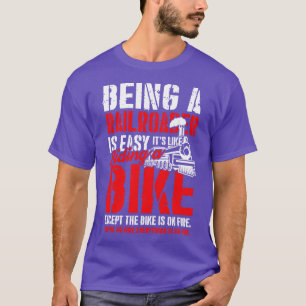 T-shirt Être un amant de train de chemin de fer