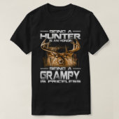 T-shirt Être un chasseur est un honneur être un GRAMPY est (Design devant)