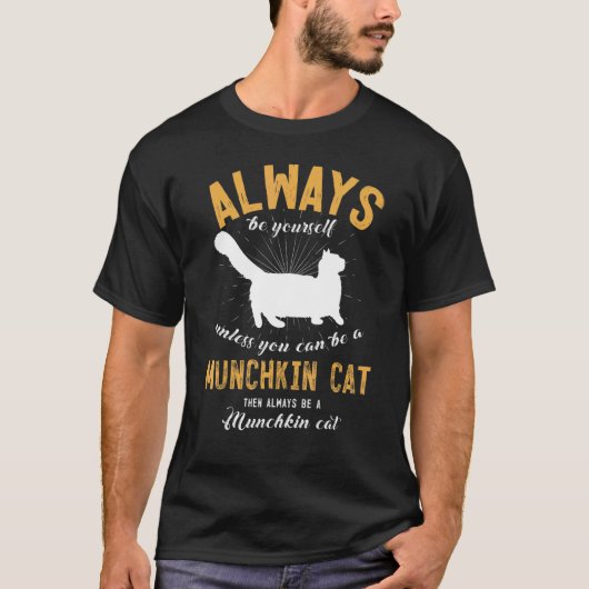 T-shirt Être un chat Munchkin (Devant)
