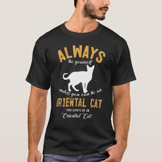 T-shirt Être un chat oriental (Devant)