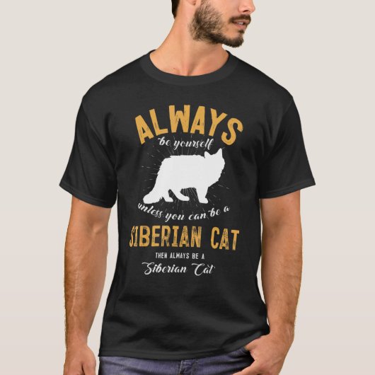 T-shirt Être un chat sibérien (Devant)