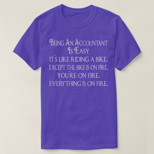 T-shirt Être un comptable est facile itx27s comme conduire (Design devant)