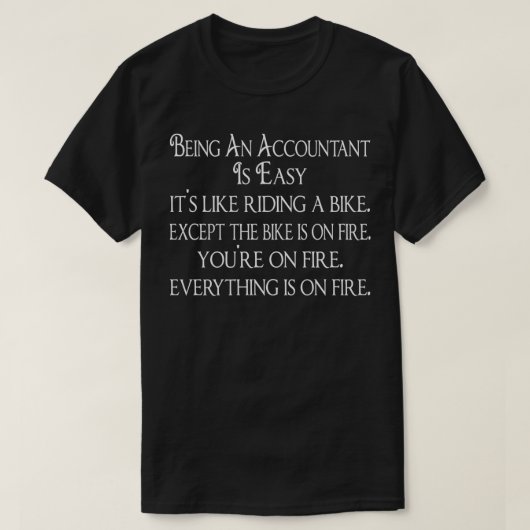 T-shirt Être un comptable est facile itx27s comme conduire (Design devant)