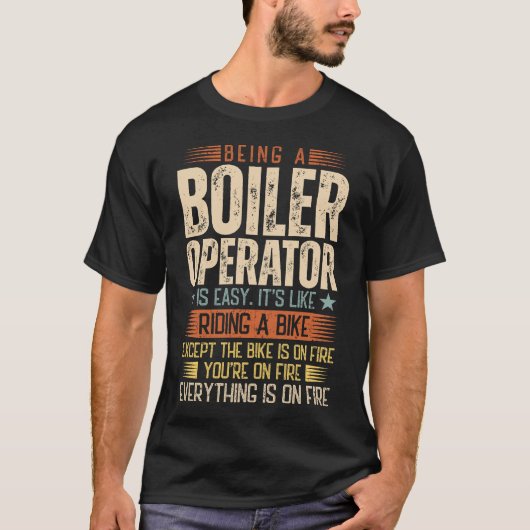 T-shirt Être Un Exploitant De Chaudières Est Facile (Devant)