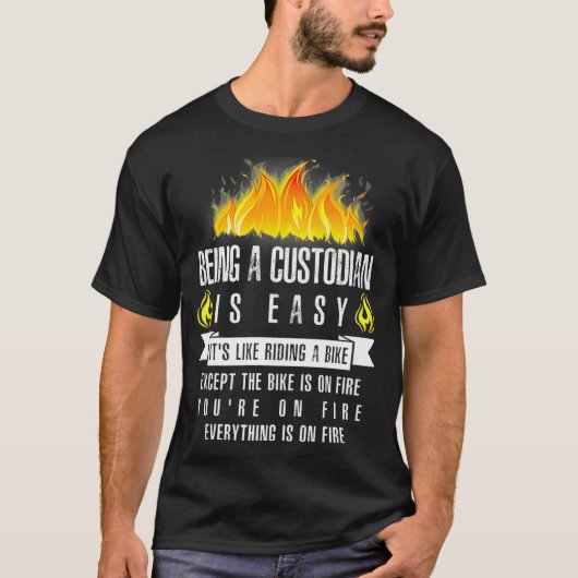 T-shirt Être un gardien est    EasyFunny Premium (Devant)