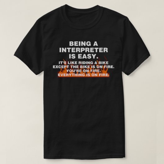 T-shirt Être Un Interprète Est Facile (Design devant)