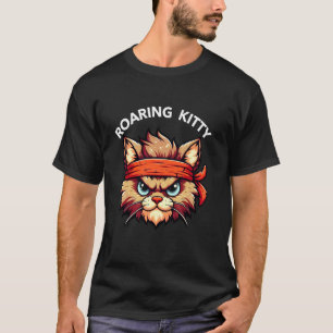 T-shirt Être un Kitty Rugissant Le Stop Bandeau Orange Mèm