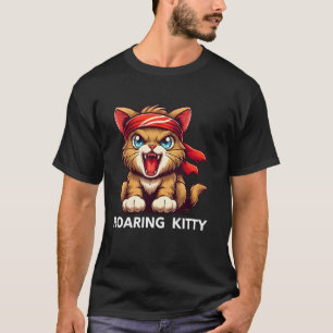 T-shirt Être un Kitty Rugissant Le Stop Bandeau Orange Mèm