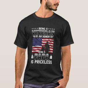 T-shirt Etre un Papa est une fierté inestimable USA Vétéri